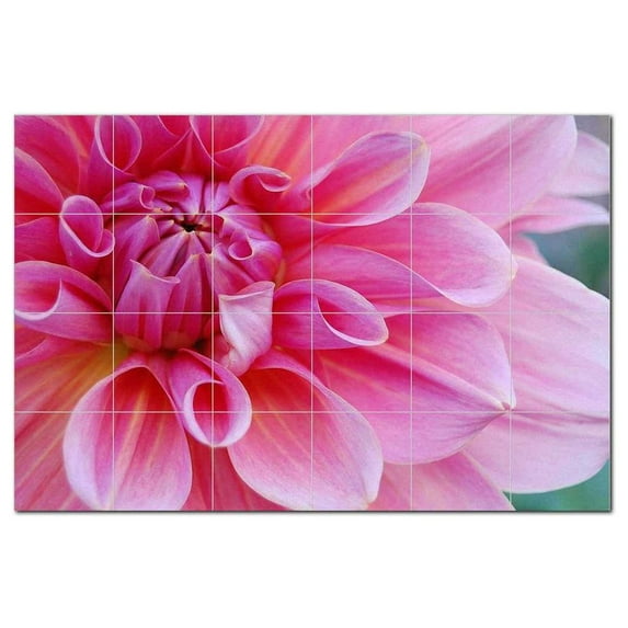 Flowers Ceramic Tile Mural Kitchen Backsplash Bathroom Shower, 402446-L64