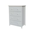 thumbnail image 2 of International Concepts Solid Wood Adult Bedroom Dresser/Chest with 4 Drawers in White, 2 of 8