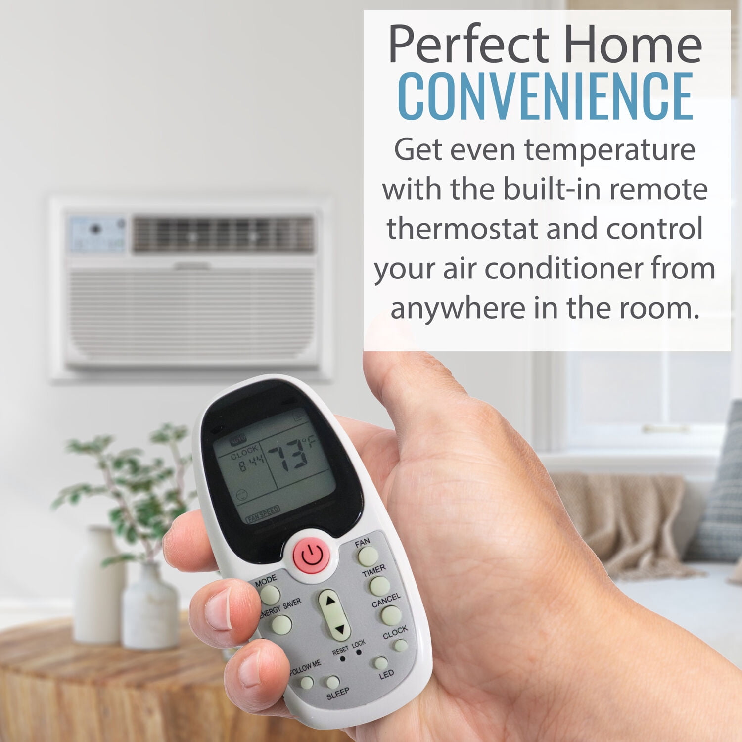 Keystone 12,000 BTU 230-Volt Through-the-Wall Air Conditioner with Remote, White, KSTAT12-2C