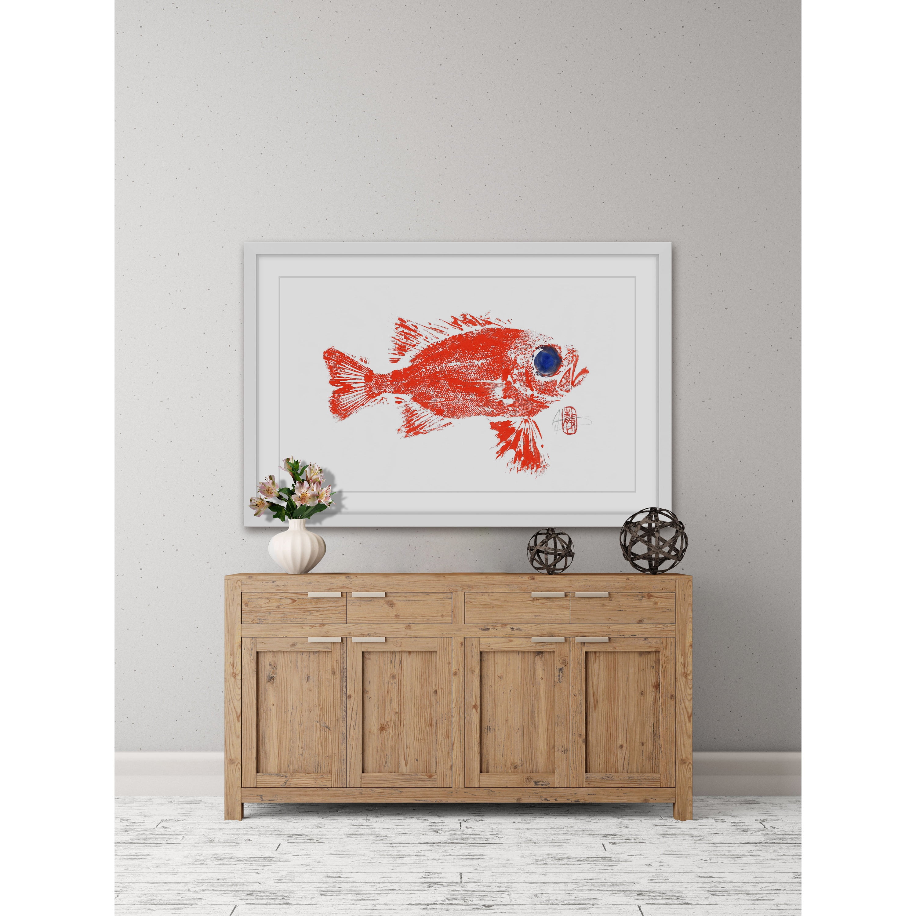 "Squirrel Fish" Framed Painting Print