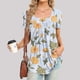 thumbnail image 2 of Blusa suelta de manga corta con cuello en V informal estampada a la moda para mujer OAVQHLG3B Store lin121212, 2 of 4