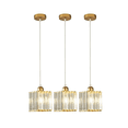 thumbnail image 1 of Lámpara Colgante Techo Cristal Moderna Decorativas 3 Piezas Dorado, 1 of 4