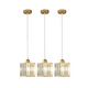 thumbnail image 1 of Lámpara Colgante Techo Cristal Moderna Decorativas 3 Piezas Dorado, 1 of 4