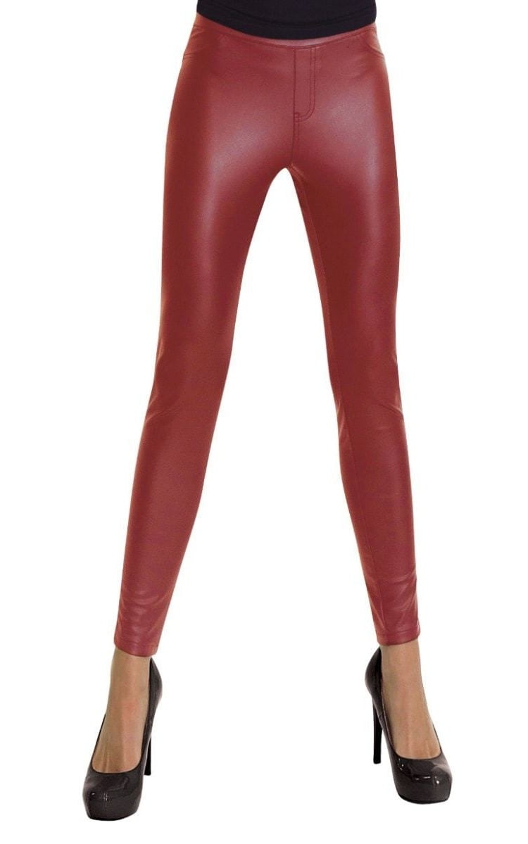 time and tru women's faux leather leggings