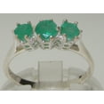 thumbnail image 2 of LBG 10k White Gold Natural Emerald Womens Statement Ring - Size 6.75, 2 of 6