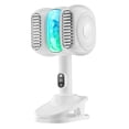 thumbnail image 2 of Ventilador de escritorio de 5 velocidades, funcionamiento silencioso, recargable, con clip USB, ventilador personal con Blanco, 2 of 9
