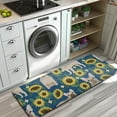 thumbnail image 3 of French Bulldog Sunflowers Floral Kitchen Rug Mat,Kitchen Runner Rugs Non Skid Washable,Decorative Kitchen Floor Mats for Kitchen,Sink,Laundry,17"x47.2", 3 of 7