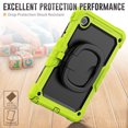 thumbnail image 4 of For Lenovo Tab M11/K11 LTE 2024 Case 11 inch, 360 Rotating Shockproof Cover with Stand, Handle, Shoulder Strap (TB330FU/TB330XU/TB331FC), Lime, 4 of 7