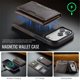 thumbnail image 4 of Funda para IPhone 17 Pro Max 6.9" RFID Que Bloquea la Funda Protectora con Soporte Magsafe de 7 Ranuras para Tarjetas 2 en 1 Funda Protectora de Cuero a Prueba de Golpes con Tapa Desmontable, Café, 4 of 7