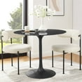 thumbnail image 7 of Modway Lippa Round 36" Mid-Century Modern Artificial Marble Dining Table in Black Black, 7 of 7