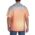 thumbnail image 5 of Xecao offers the The Sunset of Dandelion for Men's Casual Short-sleeved Shirt, a button-up collared shirt with a pocket, perfect for beach vacations and yacht travel in the Medium size., 5 of 7