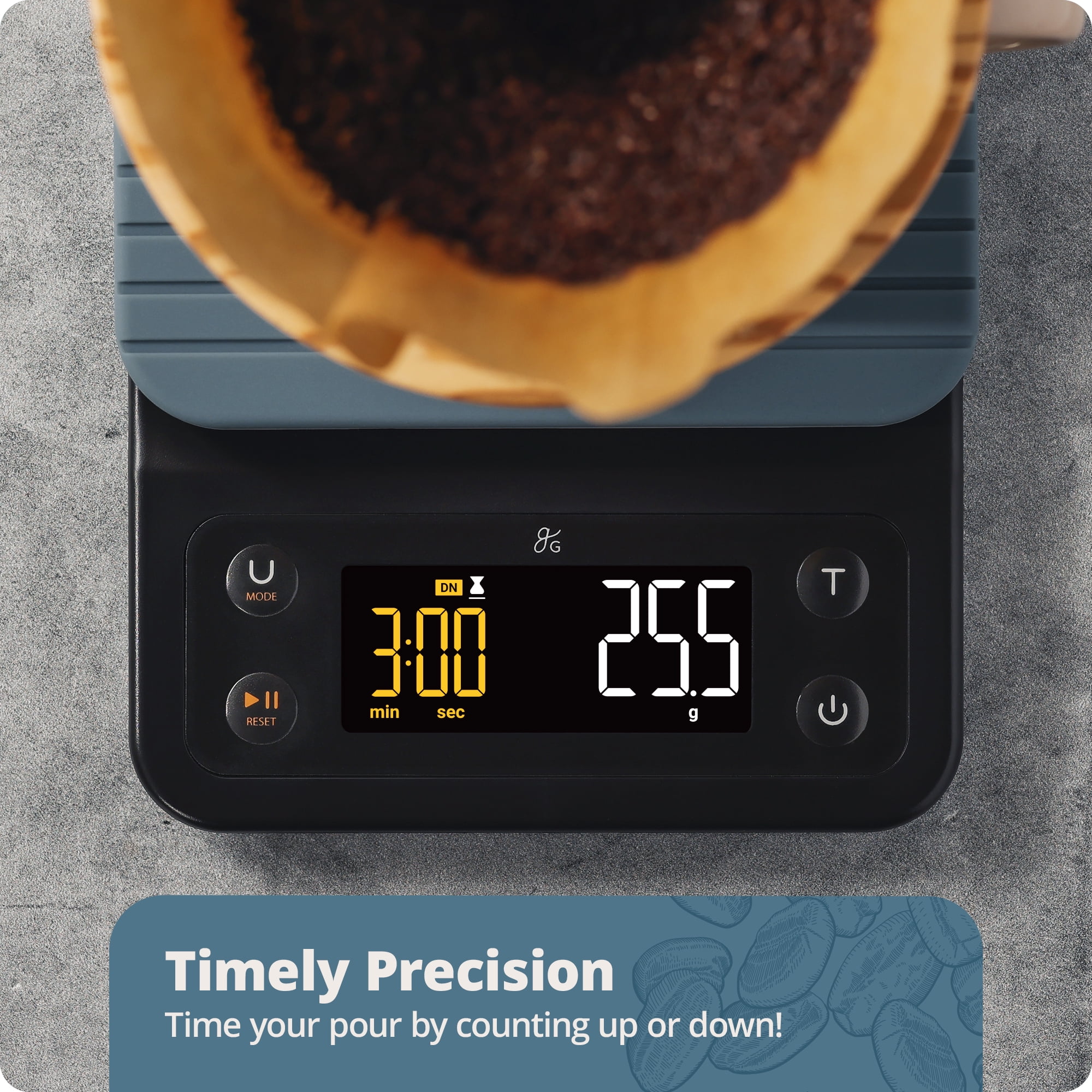 Greater Goods Digital Accurate Coffee Scale for Pour-Over