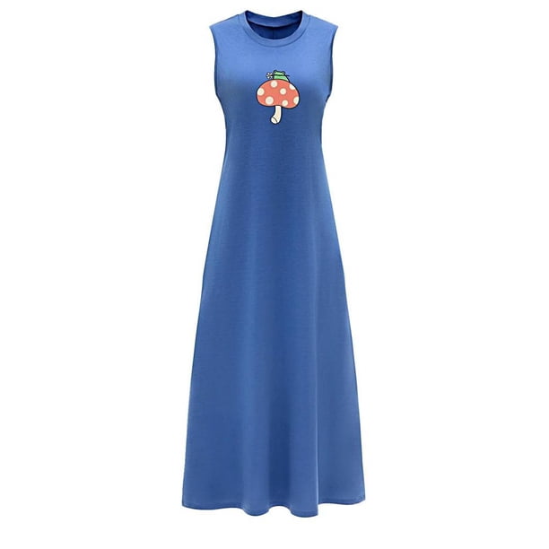 Vestido de verano para mujer, cuello redondo, para trabajo, vacaciones, viaje, regalo del día de San Valentín M