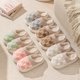 thumbnail image 3 of Fashion Couple Winter Toe Wrap Warm Plaid Cotton Slippers Thick Soft Sole Slides Men Women Indoor Floor Flat Home Non-slip Shoes, 3 of 4