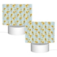 thumbnail image 2 of Cauagu Blue White Striped Sunflower for Rectangle Acrylic Night Light - Acrylic Modern Bedside Light with LED Light Lamp Base - Decorative Night Lamp for Restaurant Bar Cafe Shop, 2 of 9