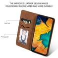 thumbnail image 2 of Samsung Galaxy A30 Case, Galaxy A20 Case, Dteck Smooth PU Leather Flip Folio Wallet Card Slots Case Cover Stand Feature & Magnetic Closure For Samsung Galaxy A30 / A20, Brown, 2 of 7