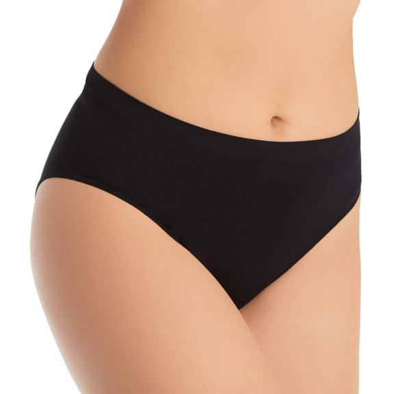 Women's Rhonda Shear 4237 Jacquard Ahh Brief Panty (Black 2X)