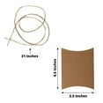 thumbnail image 3 of Efavormart 50 Pack | 4.5"x3.5" Natural Rustic Party Gift Boxes With Jute Rope Tie, Paper Wedding Favor Pillow Box Set, 3 of 11