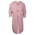 thumbnail image 4 of LEBONYARD Womens Cardigans Dressy Casual,Women's Long Sleeve Pure Color Loose Long Sweater Cardigan Hooded Outwear Pink S, 4 of 6