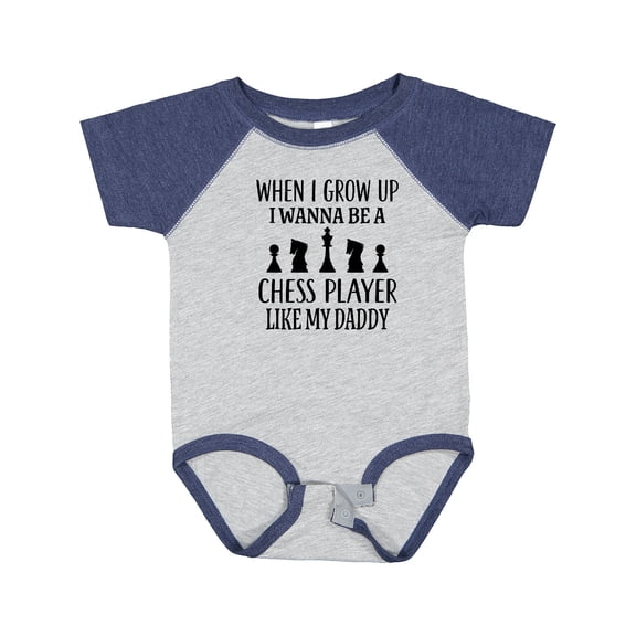 Inktastic Future Chess Player Like Daddy Boys or Girls Baby Bodysuit