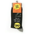 thumbnail image 3 of Oooh Yeah Men's Funny Crew Socks, Novelty Dress Cotton Cool Socks, Talk Nerdy, One Size, 3 of 4