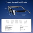 thumbnail image 2 of Gafas Inteligentes, Bluetooth 5.3, Altavoz Open Ear, Lentes Bloqueo Luz Azul, IP65, Asistente de Voz, 2 of 6