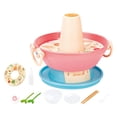 thumbnail image 4 of Juego de cocina de juguete con utensilios de cocina y olla caliente con pulverizador para niños y niñas 21 piezas rosa, 4 of 9