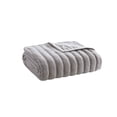 thumbnail image 5 of Nestl Ultra Plush Cozy Faux Fur Heavy Warm Rabbit Bed Blanket, 82 x 102, Silver, 5 of 5