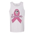 thumbnail image 2 of Wild Bobby Pink I'm A Breast Cancer Survivor Breast Cancer Awareness Men Tank Top, White, 3X-Large, 2 of 6