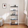 thumbnail image 5 of 5-Tier Bookshelf,Modern Ladder Bookcase,5 Shelves Storage Rack Ladder Shelf for Living Room, Home Office,White, 5 of 7