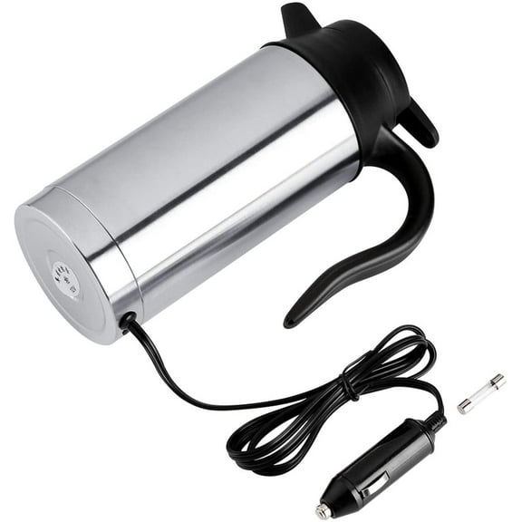 Portable Car Electric Kettle Travel Kettle 12V 750ml Car Hot Water Kettle Heating Cup Electric Kettle Boil Water Tea Coffee with Cigarette Lighter