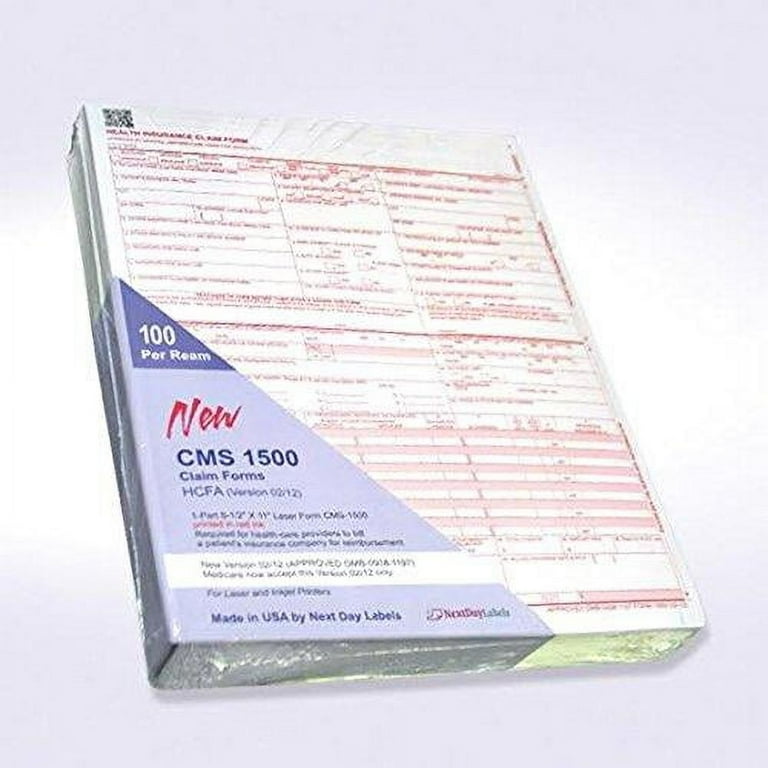 New CMS 1500 Claim Forms - HCFA Version 02/12 100 per Ream - Walmart.com new-cms-1500-claim-forms-hcfa-version-02-12-100-per-ream-walmart-com