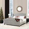 thumbnail image 5 of King Size Bed With Stylish Upholstered Headboard In , Silver Comfortable Foam Filler And Headboard, Grey, 5 of 6