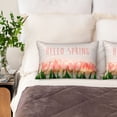 thumbnail image 2 of KLL Hello Spring Pattern Silk Pillowcase for Hair and Skin Standard Size 20"X 30" Soft Breathable Pillow Covers for Sleeping, 2 of 7