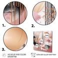 thumbnail image 3 of Designart "Pink Gold Lines Scenery III" Modern Shapes Transitional Wall Art Living Room, 3 of 5