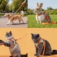 thumbnail image 4 of Reflective Escape-Proof Cat Vest Harness & Leash Set, L (8.8-16.5 lb), Mint & Orange, 4 of 6