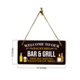 thumbnail image 7 of Welcome To Our Backyard Bar & Grill Proudly Serving Whatever You Bring 5x10 Hanging Plus Wall or Door Sign | Funny Home Decor, 7 of 7