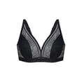 thumbnail image 6 of HSIA Wirefree Full Coverage Non Padded Plus Size Deep V Lace Comfortable Bra Black 3XL, 6 of 6