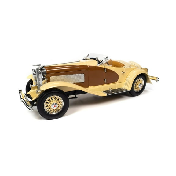 1935 Duesenberg SSJ Speedster, Yukon Gold and Chocolate Brown - Auto World AW305 - 1/18 scale Diecast Car