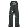 thumbnail image 4 of YDLCAFD Women's Spring And Summer Printed Lace Up Pocket Loose Wide Legged Capris (3), 4 of 4