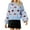 Blue-Pullover, variant on Utoimkio Women's Christmas Crewneck Sweaters Cute Santa Claus Print Long Sleeve Pullover Tops Casual Loose Pullover Sweaters Fall Winter Outwear