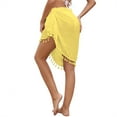 thumbnail image 2 of Minnieouse Poliéster Señoras Plegable Moda Bohemio Romántico Transpirable Verano Vacaciones Compras Playa Faldas Amarillo Type2 NO2, 2 of 6