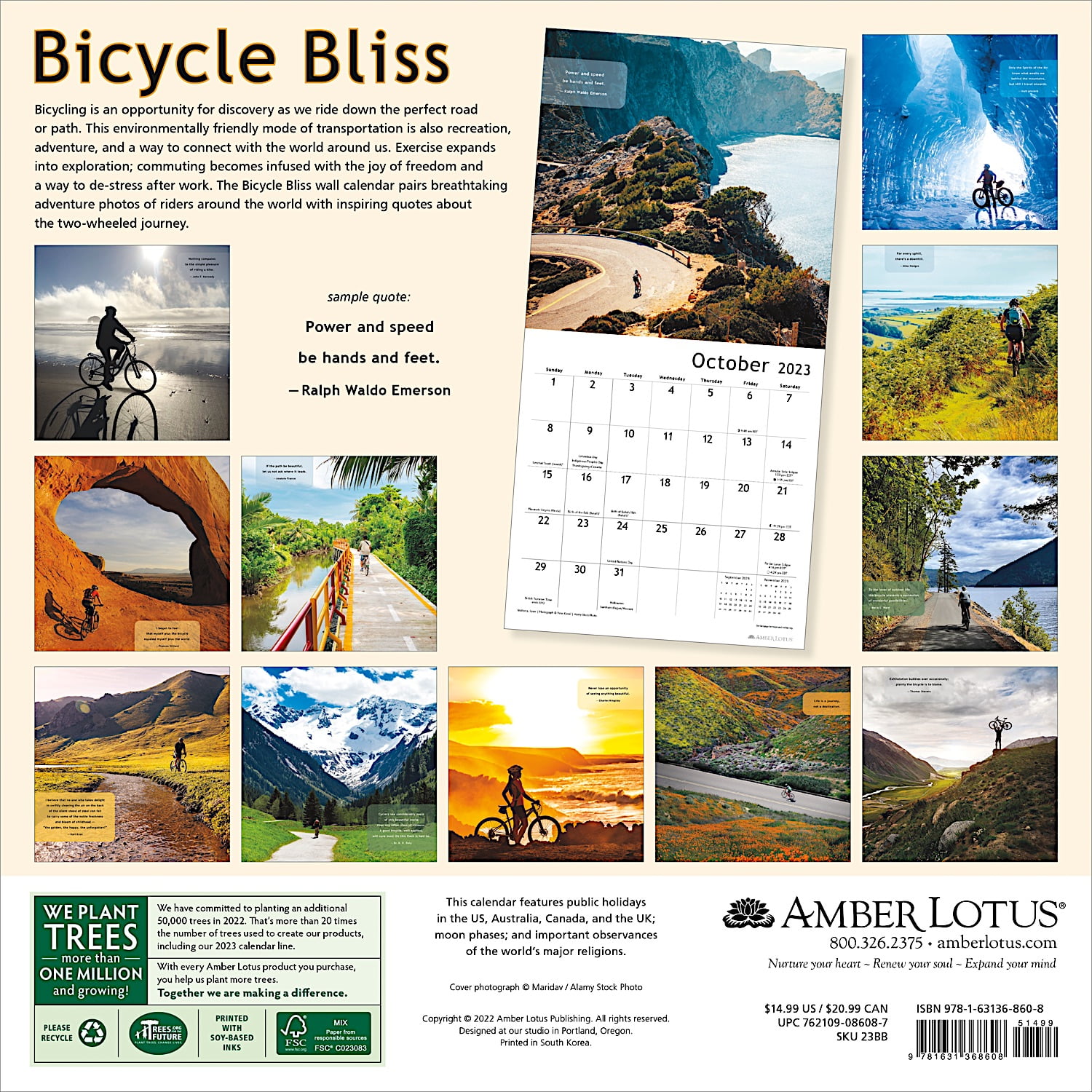 Buy Bicycle Bliss 2023 Wall Calendar Bike Adventures and Inspiration