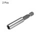thumbnail image 3 of Uxcell 2 piezas Soporte de broca magnético Longitud 2.4" Punta hexagonal 1/4" Adaptador de broca de extensión de acero Cr-V, 3 of 7