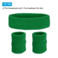 thumbnail image 3 of Uxcell Sweatbands Headband Wristband, Sweat Terry Cloth for Sports, Green 10 Set/18Pcs, 3 of 7