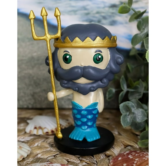 Ebros Greekies Collection Greek Mythology Poseidon with Trident Statue 4.25" H