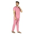 thumbnail image 2 of Inkmeso Solid Nightwear Set For Mens Tshirt And Pants Pajama Set Short Sleeve Pjs Loungewear Set, 2 of 8