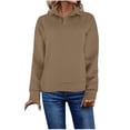 thumbnail image 1 of Timegard Sweatshirts pour Femmes Col Montant Manches Longues Ample Confortable Pull Tops Automne Hiver Mode, 1 of 6