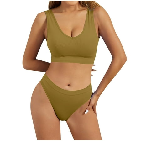 Women s Underwear Set Gathering Underwear Women s Large Chest Display Small Shockproof Sports Bra Large U Open Back Sexy Beauty Tank Top Set Bustier Lingerie Set Lace up