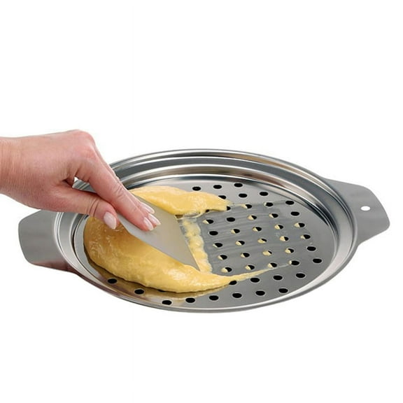 Stainless Steel Spaetzle Maker Lid with Scraper Traditional German Egg Noodle Pan Pot Spaghetti Strainer
